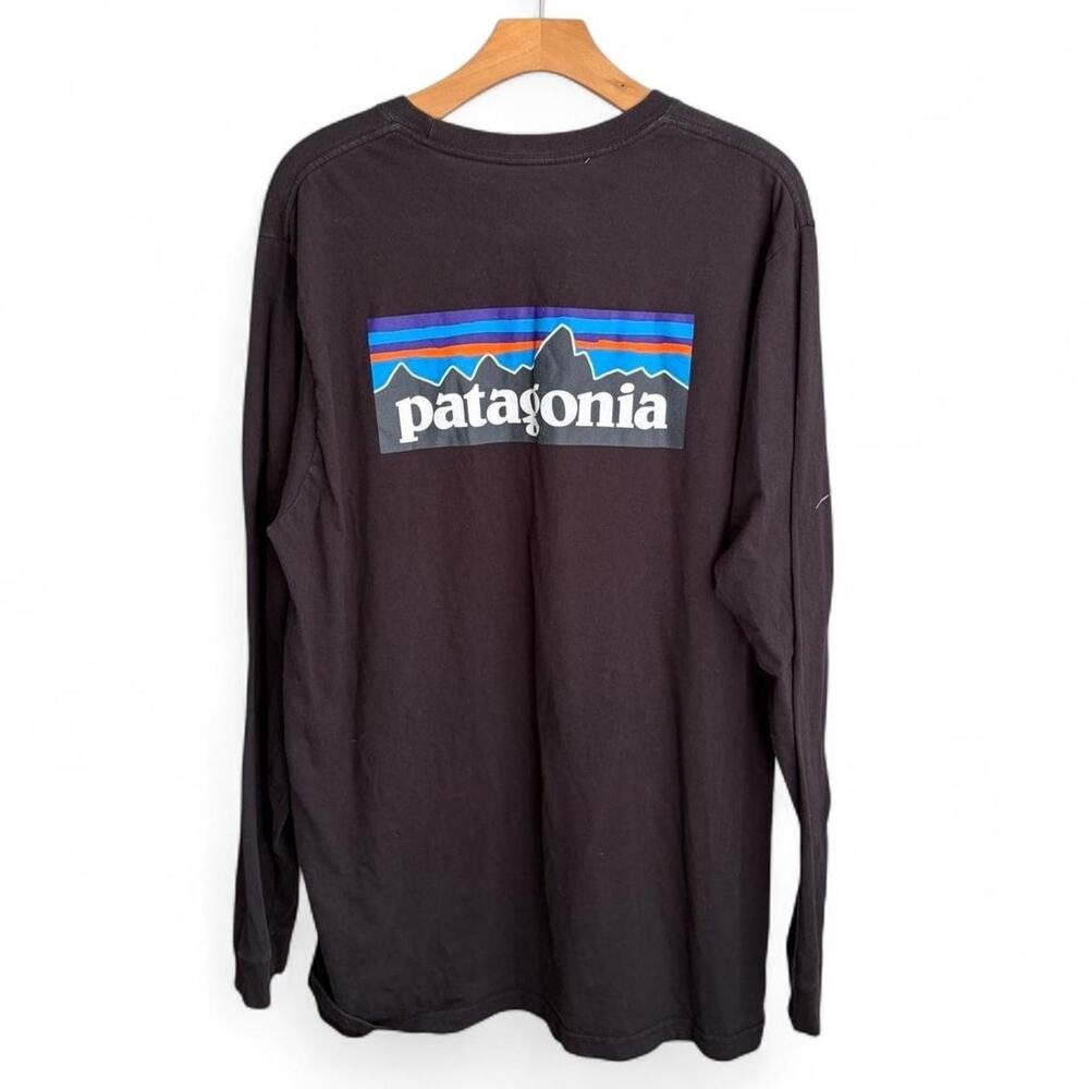 Patagonia Long Sleeve Logo Shirt Nature Logo Mens XL Gorpcore Hiking